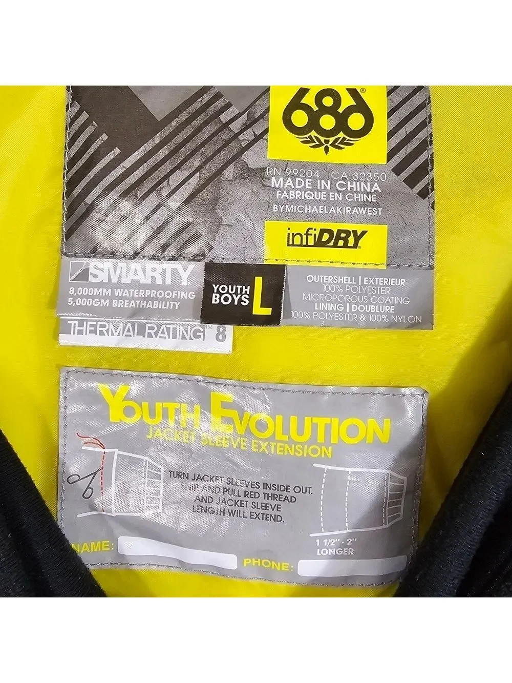 686 Infidry Insulated Ski Snow Jacket Coat